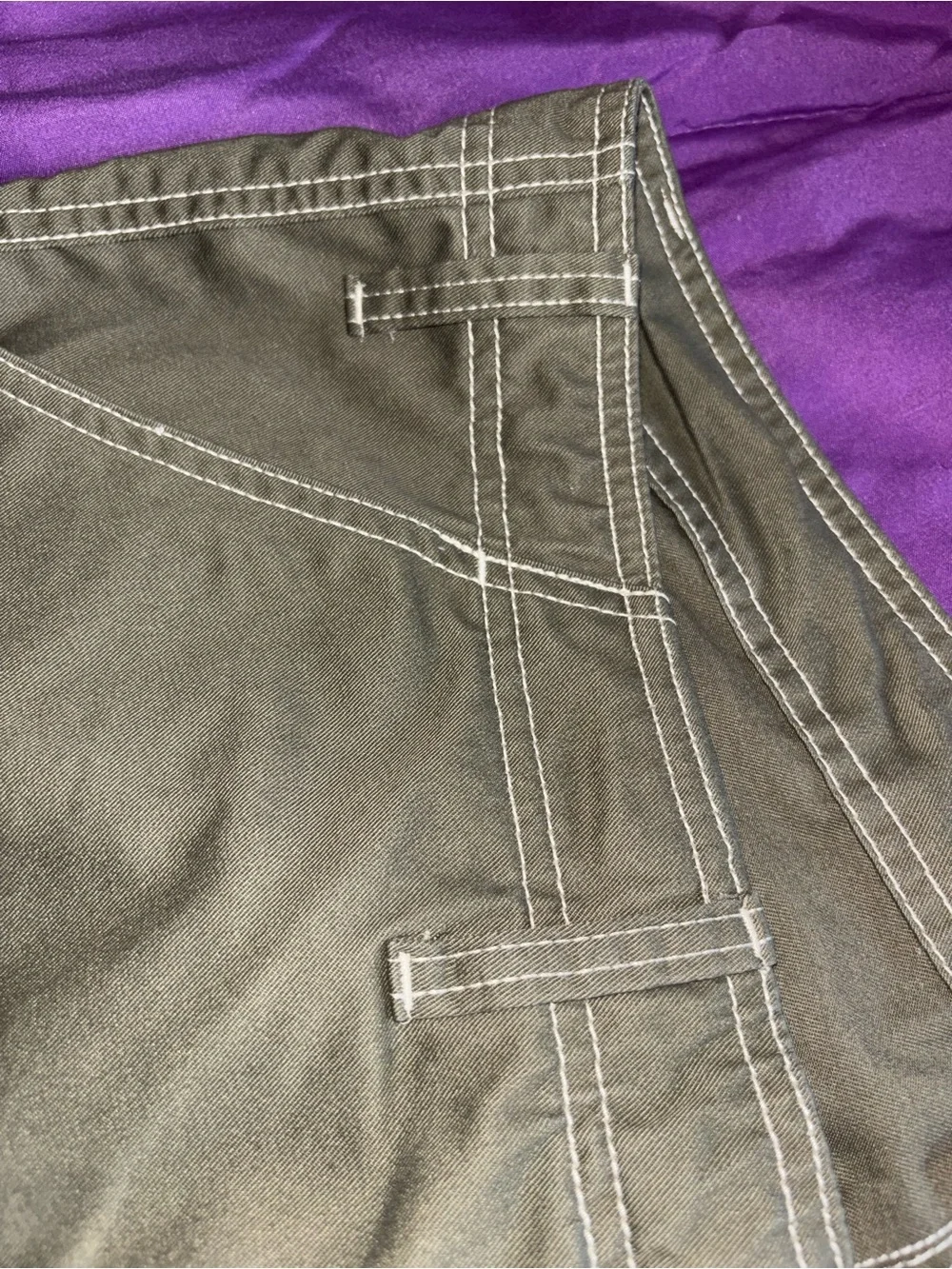True Religion Olive Straight-Leg Cargo Pants